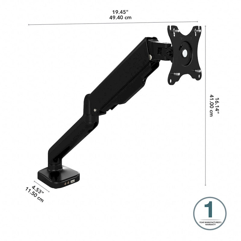 Bras de support d'écran réglable avec port USB