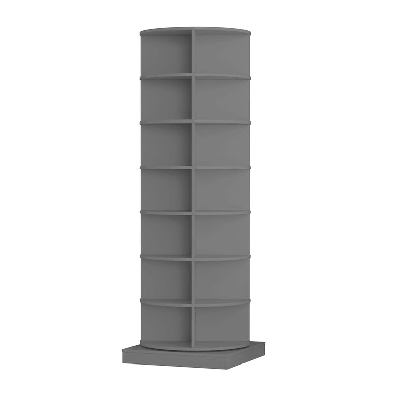 nouvelle armoire à chaussures rotative grise à 360° à 7 niveaux pouvant accueillir jusqu'à 28 paires de chaussures