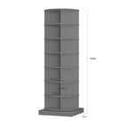 nouvelle armoire à chaussures rotative grise à 360° à 7 niveaux pouvant accueillir jusqu'à 28 paires de chaussures