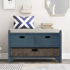 Storage Bench with Removable Basket and 2 Drawers