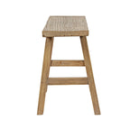 Banc en orme de 35 de long sur 10 de large, bois naturel - 8' x 11'