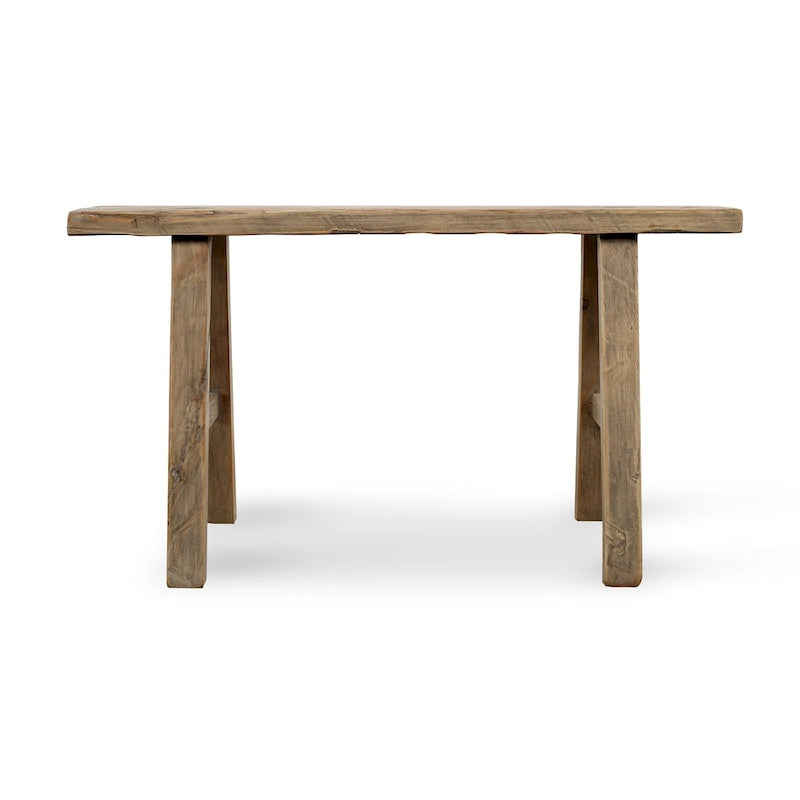 Banc en orme de 35 de long sur 10 de large, bois naturel - 8' x 11'
