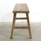 Banc en orme de 35 de long sur 10 de large, bois naturel - 8' x 11'