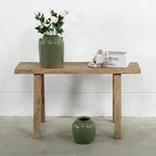 Banc en orme de 35 de long sur 10 de large, bois naturel - 8' x 11'