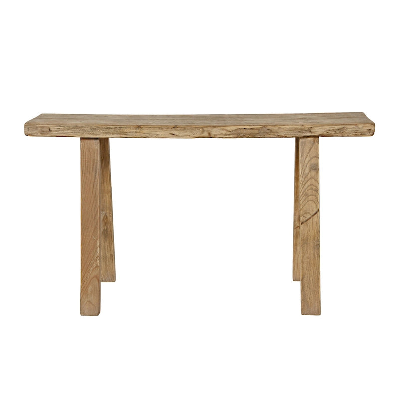 Banc en orme de 35 de long sur 10 de large, bois naturel - 8' x 11'