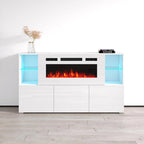 Bahut de cheminée électrique moderne de 63 pouces