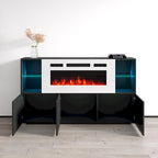 Bahut de cheminée électrique moderne de 63 pouces