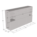 Bahut de cheminée électrique moderne de 63 pouces