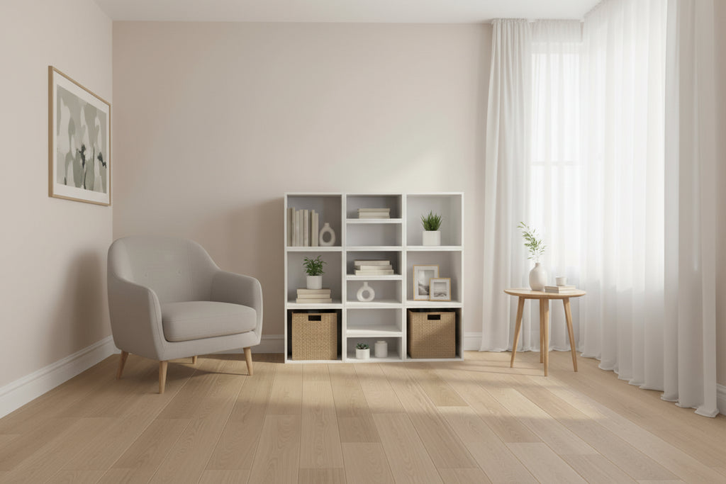 Noble Connect Storage Set- 6 Full Cubes/6 Half Cubes- White Wood Grain