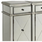 Meuble à vins miroir argenté