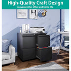 Classeur mobile à 2 tiroirs, tiroirs de rangement sous le bureau, classeurs