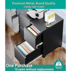 Classeur mobile à 2 tiroirs, tiroirs de rangement sous le bureau, classeurs