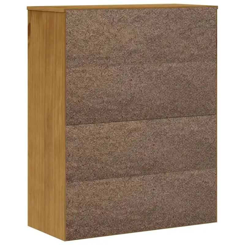 Dessus pour vaisselier avec portes vitrées en pin massif - 31,5 x 14,6 x 39,4