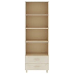 Bibliothèque avec armoire de rangement en pin massif pour entrée - 23,6x13,8x70,9