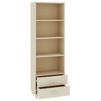 Bibliothèque avec armoire de rangement en pin massif pour entrée - 23,6x13,8x70,9