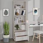 Bibliothèque avec armoire de rangement en pin massif pour entrée - 23,6x13,8x70,9
