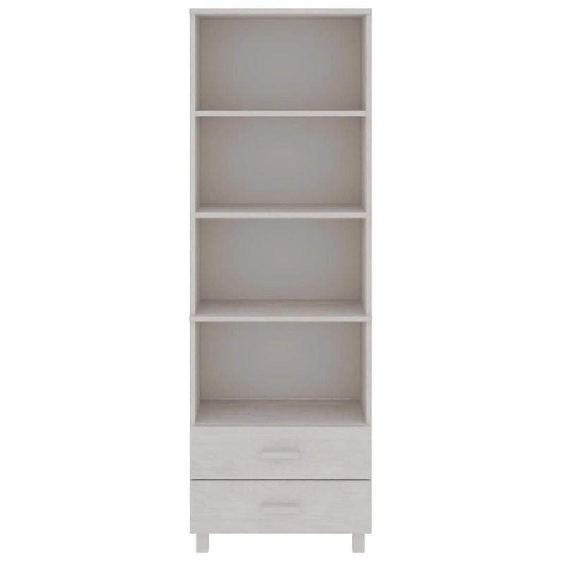 Bibliothèque avec armoire de rangement en pin massif pour entrée - 23,6x13,8x70,9