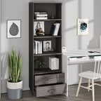 Bibliothèque avec armoire de rangement en pin massif pour entrée - 23,6x13,8x70,9