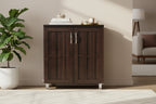 Excel Modern and Contemporary Dark Brown Sideboard Storage Cabinet - 31.2 High x 15.6 Wide x 35.1 Deep