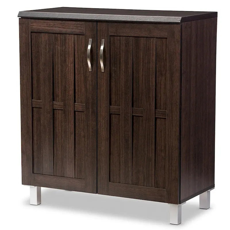 Buffet de rangement marron foncé, moderne et contemporain – 79,2 cm de haut x 39,6 cm de large x 89,2 cm de profondeur