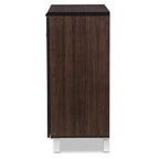 Buffet de rangement marron foncé, moderne et contemporain – 79,2 cm de haut x 39,6 cm de large x 89,2 cm de profondeur