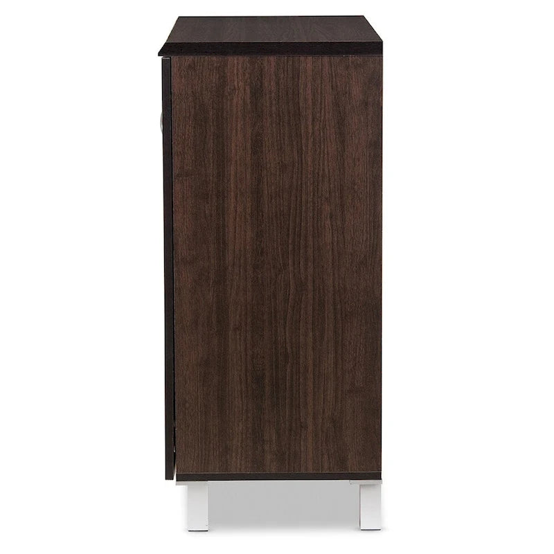 Buffet de rangement marron foncé, moderne et contemporain – 79,2 cm de haut x 39,6 cm de large x 89,2 cm de profondeur