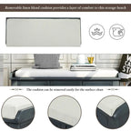 Banc à chaussures de rangement rustique avec 3 tiroirs et 3 paniers en rotin