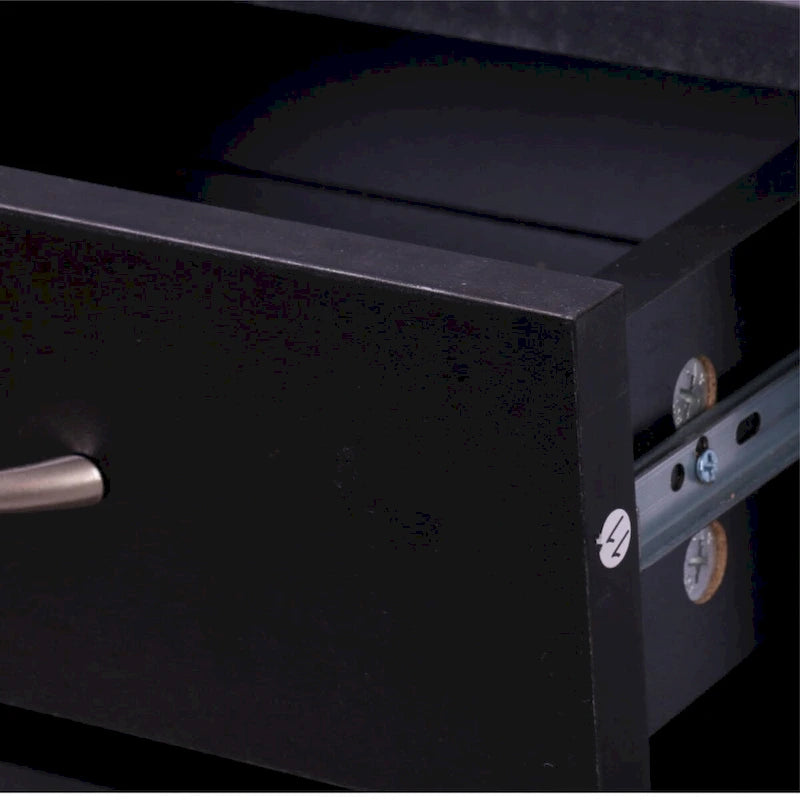 Meuble d'entrée 3 en 1 avec meuble à chaussures + étagère murale + miroir, Noir