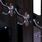 Meuble d'entrée 3 en 1 avec meuble à chaussures + étagère murale + miroir, Noir