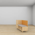 Ensemble de rangement fonctionnel pour couloir avec banc à coussin pied-de-poule