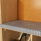 Ensemble de rangement fonctionnel pour couloir avec banc à coussin pied-de-poule