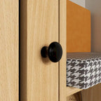 Ensemble de rangement fonctionnel pour couloir avec banc à coussin pied-de-poule