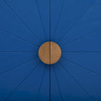 Caractéristiques uniques du meuble en placage de frêne avec portes de placard à motif de lignes rayonnantes, adapté aux salons et aux couloirs