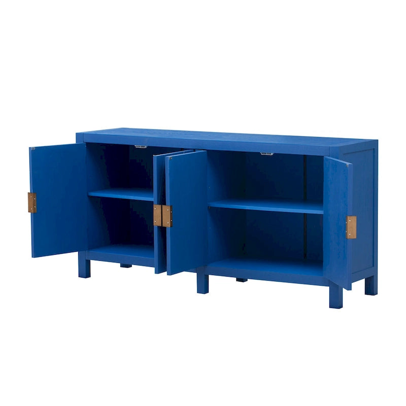 Caractéristiques uniques du meuble en placage de frêne avec portes de placard à motif de lignes rayonnantes, adapté aux salons et aux couloirs