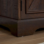 Bahut de buffet de ferme avec rangement, commode avec 2 tiroirs, meuble bar à vin avec étagères de rangement et casiers à vin amovibles