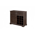 Bahut de buffet de ferme avec rangement, commode avec 2 tiroirs, meuble bar à vin avec étagères de rangement et casiers à vin amovibles