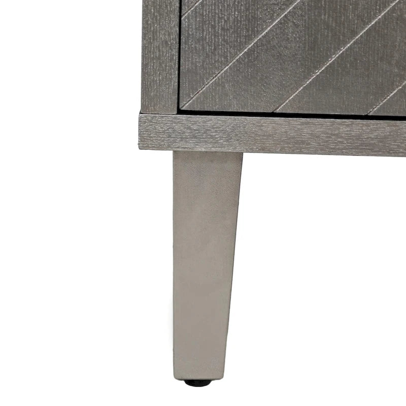 Meuble de rangement 4 portes élégant et fonctionnel avec pieds en pin, pour salon, chambre et cuisine