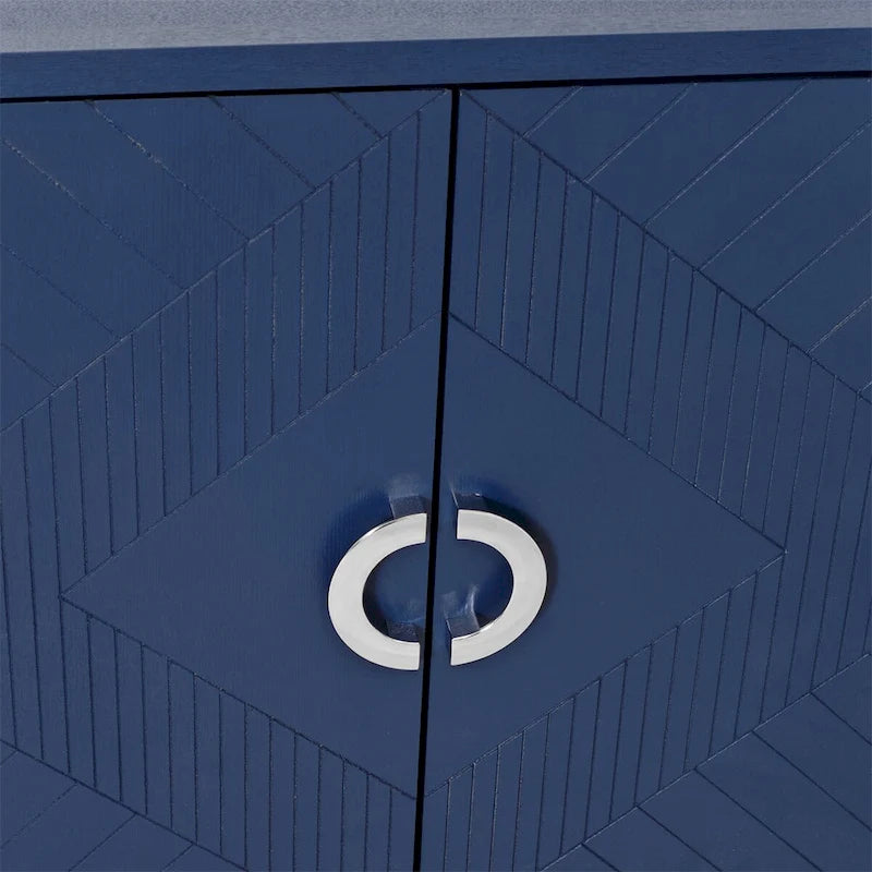 Meuble de rangement 4 portes élégant et fonctionnel avec pieds en pin