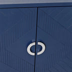 Meuble de rangement 4 portes élégant et fonctionnel avec pieds en pin