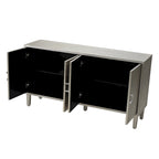 Meuble de rangement 4 portes élégant et fonctionnel avec pieds en pin