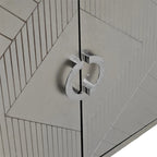 Meuble de rangement 4 portes élégant et fonctionnel avec pieds en pin