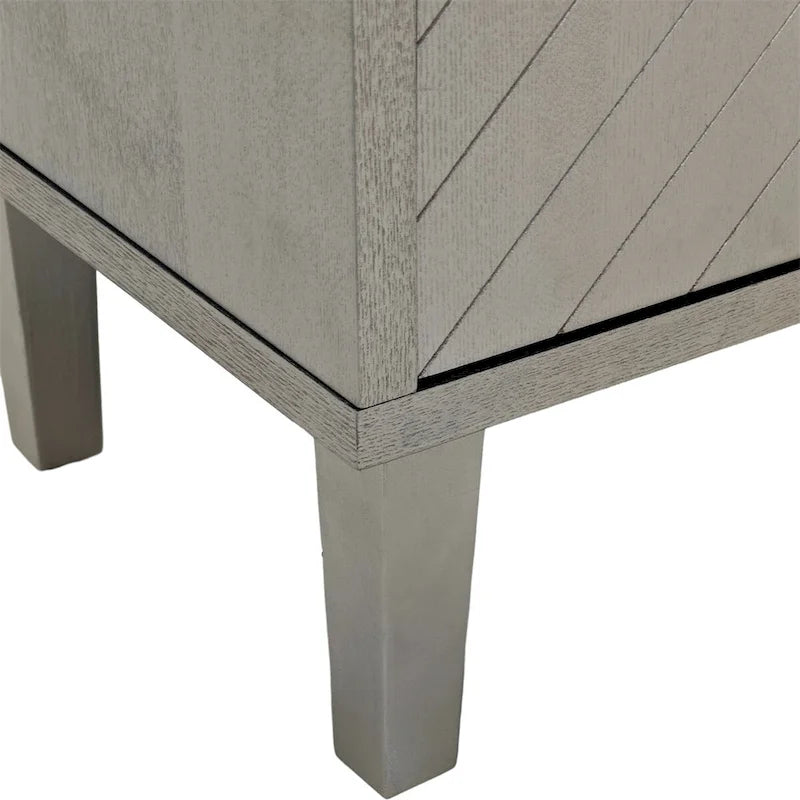 Meuble de rangement 4 portes élégant et fonctionnel avec pieds en pin