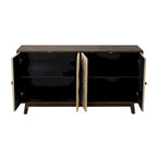 Bahut Vintage à 4 Portes de 152 cm, Meuble de Rangement Autonome