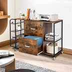 Classeur mobile à 2 tiroirs avec prise - 15.75P x 43.31L x 29.53H