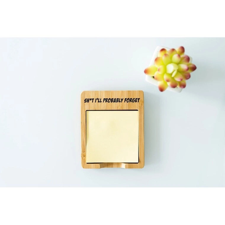 Support de bloc-notes en bambou gravé au laser, respectueux de l'environnement