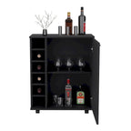 Desserte de bar avec rangement à vin intégré, armoire spacieuse et roulettes fluides