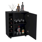 Desserte de bar avec rangement à vin intégré, armoire spacieuse et roulettes fluides