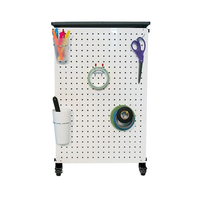 Meuble de rangement pour salle de classe modulaire Luxor - Meuble simple avec 3 grandes corbeilles