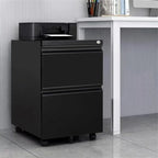 2-Drawer Mobile File Cabinet with Lock - 17D x 24W x 15H