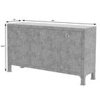Buffet bas 60 cm 3 portes en raphia